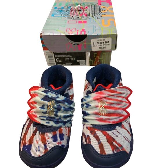 Nike Kybrid S2 Tie Dye USA, 6C Easy On Sneakers USA Patriotic July 4 w/ box EUC - Picture 6 of 14